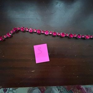 Pink jeweled necklace